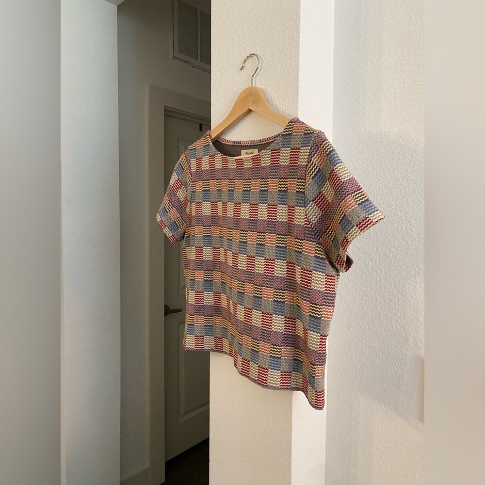 Madewell Cropped Patchwork Top